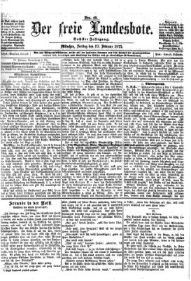 Der freie Landesbote Freitag 19. Februar 1875
