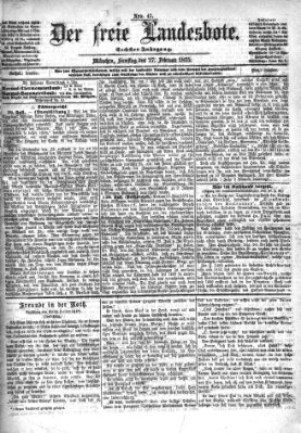 Der freie Landesbote Samstag 27. Februar 1875