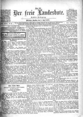 Der freie Landesbote Samstag 5. Juni 1875