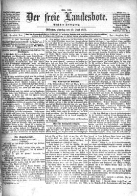 Der freie Landesbote Samstag 19. Juni 1875