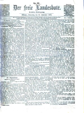 Der freie Landesbote Donnerstag 16. September 1875
