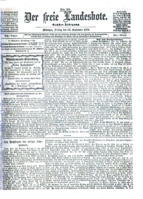 Der freie Landesbote Freitag 24. September 1875