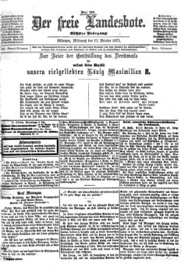 Der freie Landesbote Mittwoch 13. Oktober 1875