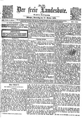 Der freie Landesbote Donnerstag 21. Oktober 1875