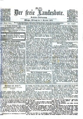 Der freie Landesbote Mittwoch 1. Dezember 1875