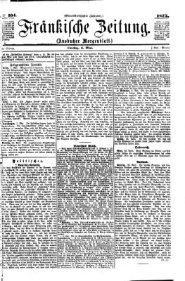 Fränkische Zeitung (Ansbacher Morgenblatt) Dienstag 4. Mai 1875