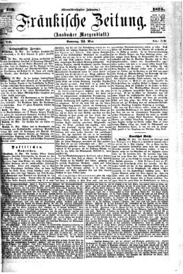 Fränkische Zeitung (Ansbacher Morgenblatt) Sonntag 23. Mai 1875