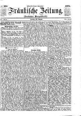 Fränkische Zeitung (Ansbacher Morgenblatt) Freitag 27. August 1875