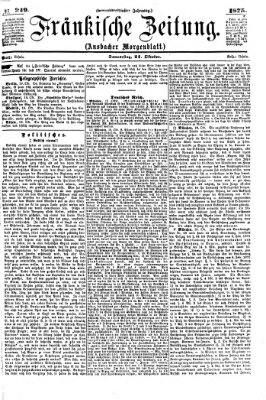 Fränkische Zeitung (Ansbacher Morgenblatt) Donnerstag 21. Oktober 1875