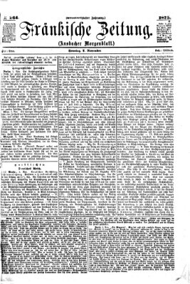 Fränkische Zeitung (Ansbacher Morgenblatt) Sonntag 7. November 1875