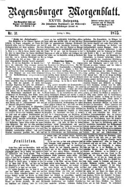Regensburger Morgenblatt Freitag 5. März 1875