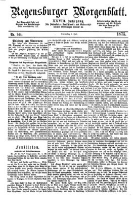 Regensburger Morgenblatt Donnerstag 1. Juli 1875
