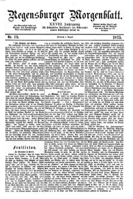 Regensburger Morgenblatt Mittwoch 4. August 1875