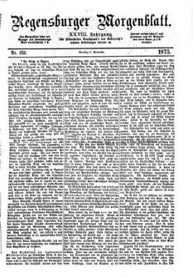Regensburger Morgenblatt Samstag 6. November 1875