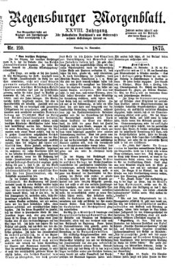 Regensburger Morgenblatt Sonntag 14. November 1875