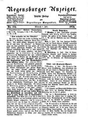 Regensburger Anzeiger Mittwoch 7. Juli 1875