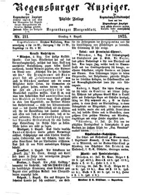 Regensburger Anzeiger Dienstag 3. August 1875