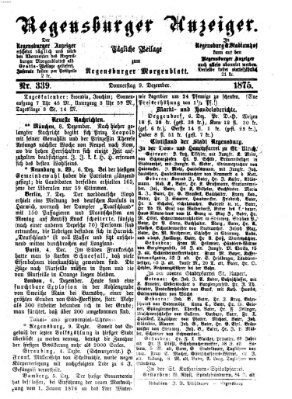 Regensburger Anzeiger Donnerstag 9. Dezember 1875