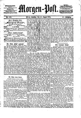 Morgenpost Samstag 28. August 1875