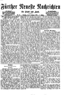 Fürther neueste Nachrichten für Stadt und Land (Fürther Abendzeitung) Samstag 16. Januar 1875