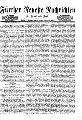 Fürther neueste Nachrichten für Stadt und Land (Fürther Abendzeitung) Donnerstag 21. Januar 1875