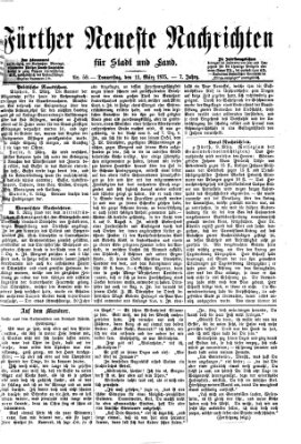 Fürther neueste Nachrichten für Stadt und Land (Fürther Abendzeitung) Donnerstag 11. März 1875