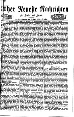 Fürther neueste Nachrichten für Stadt und Land (Fürther Abendzeitung) Sonntag 18. April 1875
