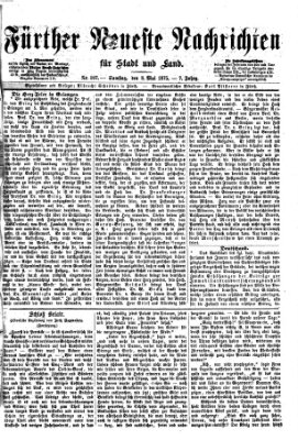 Fürther neueste Nachrichten für Stadt und Land (Fürther Abendzeitung) Samstag 8. Mai 1875