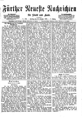 Fürther neueste Nachrichten für Stadt und Land (Fürther Abendzeitung) Freitag 29. Oktober 1875