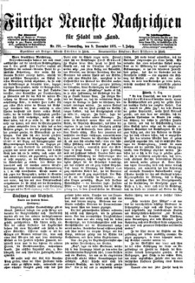 Fürther neueste Nachrichten für Stadt und Land (Fürther Abendzeitung) Donnerstag 9. Dezember 1875