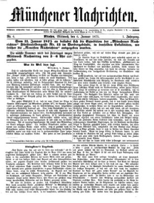 Münchener Nachrichten Mittwoch 6. Januar 1875
