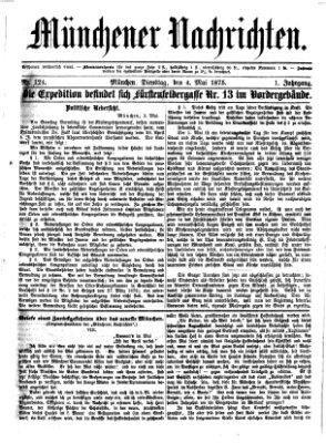Münchener Nachrichten Dienstag 4. Mai 1875