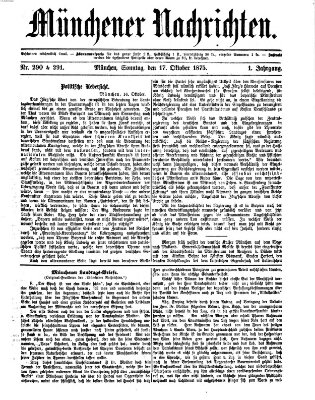 Münchener Nachrichten Sonntag 17. Oktober 1875