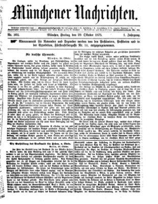 Münchener Nachrichten Freitag 29. Oktober 1875