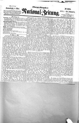 Nationalzeitung Samstag 8. Mai 1875