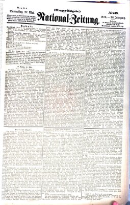 Nationalzeitung Donnerstag 27. Mai 1875