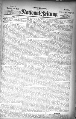 Nationalzeitung Montag 31. Mai 1875