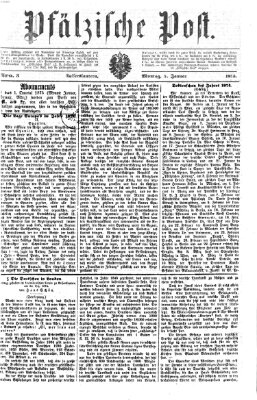 Pfälzische Post Montag 4. Januar 1875