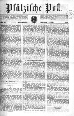 Pfälzische Post Mittwoch 17. März 1875