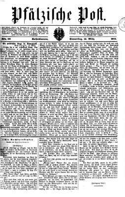 Pfälzische Post Donnerstag 18. März 1875