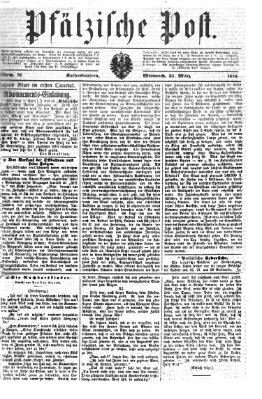 Pfälzische Post Mittwoch 31. März 1875