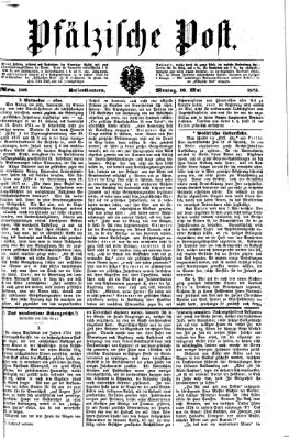 Pfälzische Post Montag 10. Mai 1875