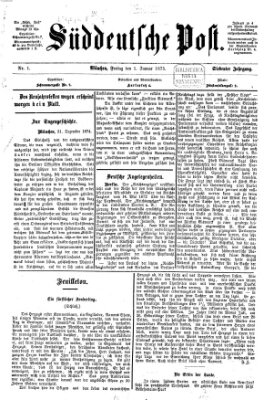 Süddeutsche Post Freitag 1. Januar 1875