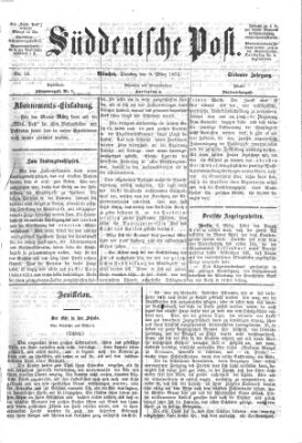 Süddeutsche Post Dienstag 9. März 1875