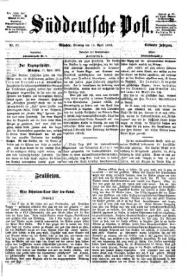 Süddeutsche Post Sonntag 18. April 1875
