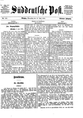 Süddeutsche Post Donnerstag 10. Juni 1875
