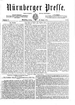 Nürnberger Presse Freitag 22. Januar 1875