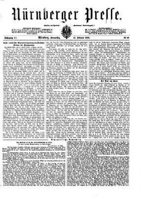 Nürnberger Presse Donnerstag 25. Februar 1875
