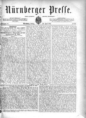 Nürnberger Presse Freitag 30. April 1875