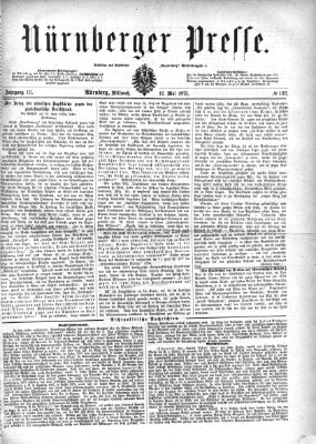 Nürnberger Presse Mittwoch 12. Mai 1875